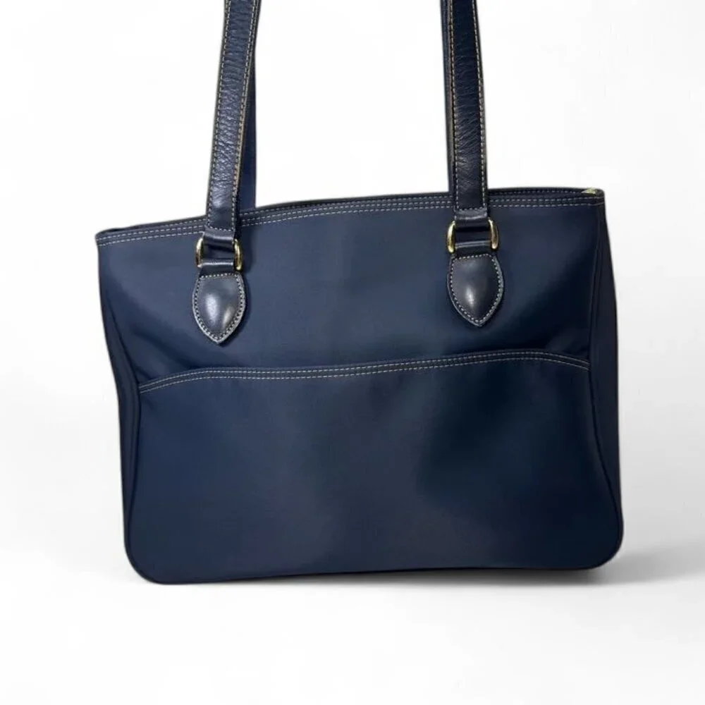 Valentino Garavani Sport Nylon and Leather Tote Bag Navy Blue